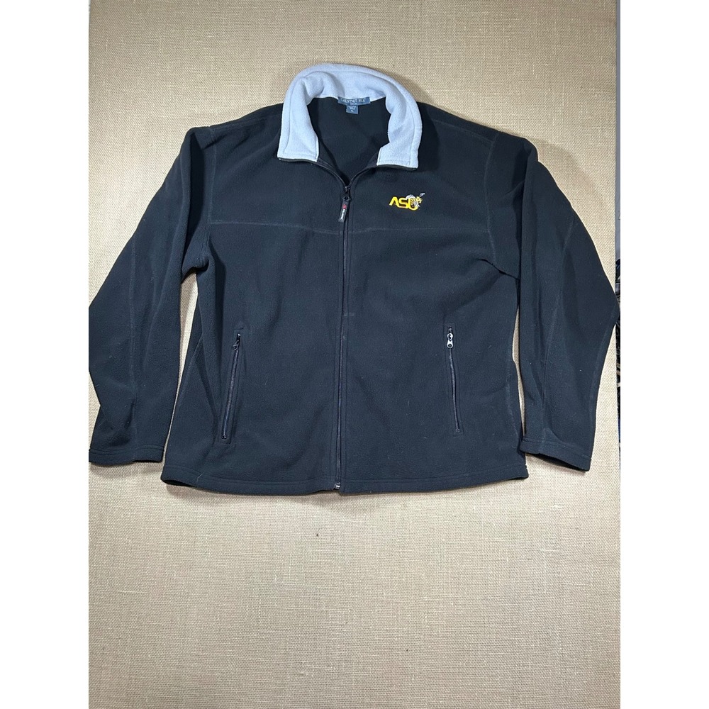 ASU Alabama State University HBCU Fleece‎ Jacket Mens XL Black Polartec Full Zip